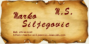 Marko Šiljegović vizit kartica